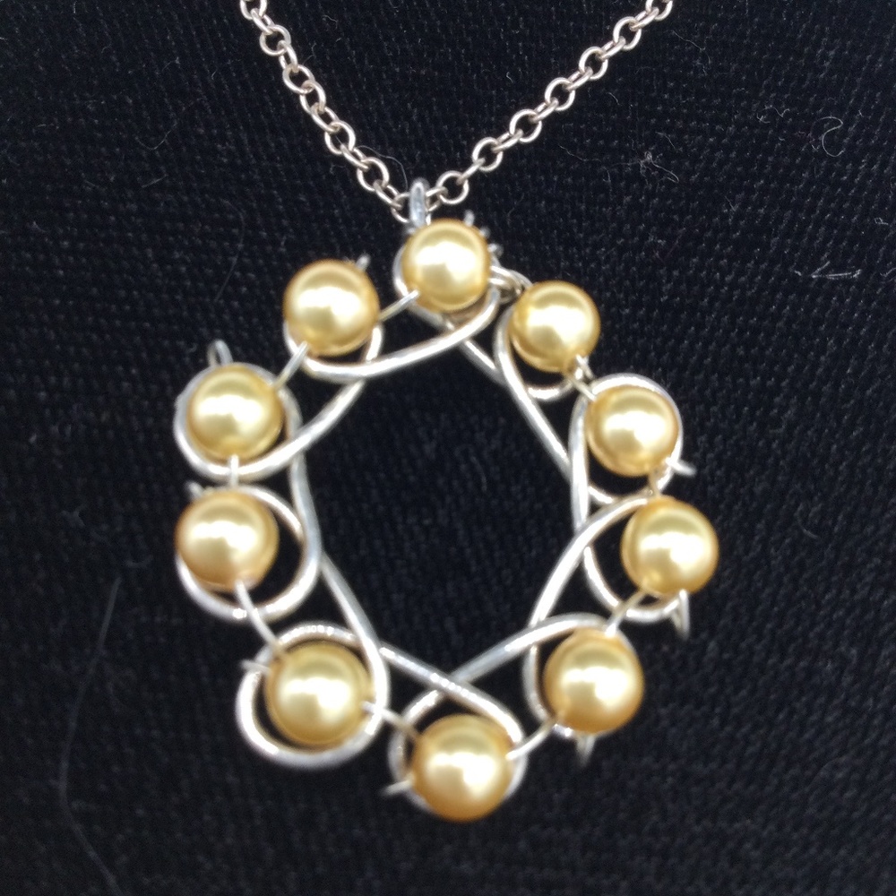 Swarovski Pearls & Sterling Pendant